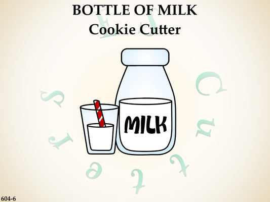 604-6* Bottle of milk cookie cutter