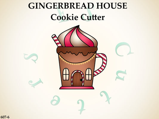 607-6* Gingerbread house cookie cutter