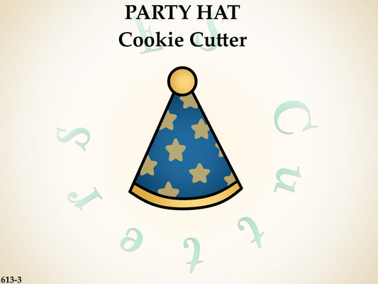 613-3* Party hat cookie cutter
