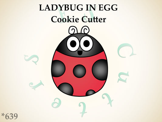 639* Ladybug in egg cookie cutter