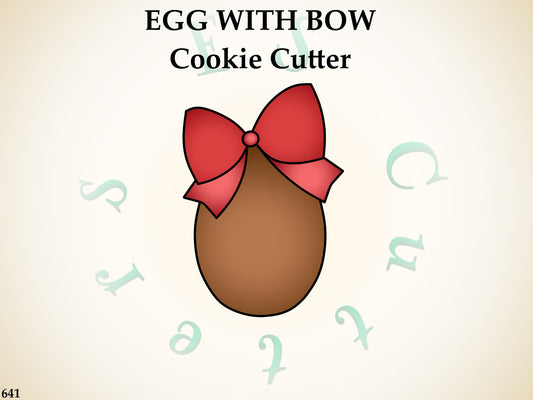641* Egg with bow cookie cutter