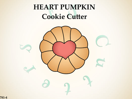 781-4* Heart pumpkin cookie cutter