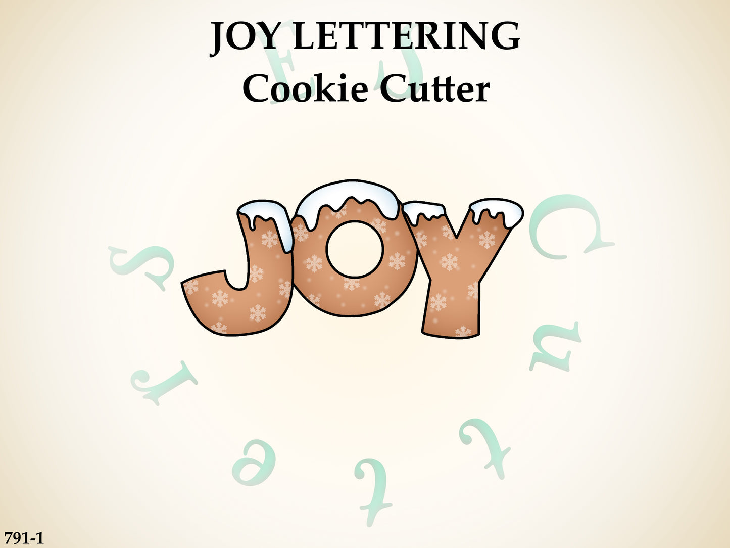 791-1*Joy lettering  cookie cutter
