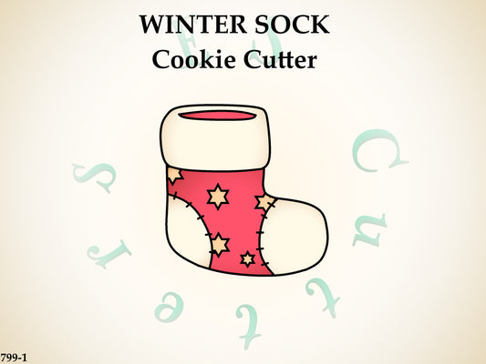 799-1* Winter sock cookie cutter
