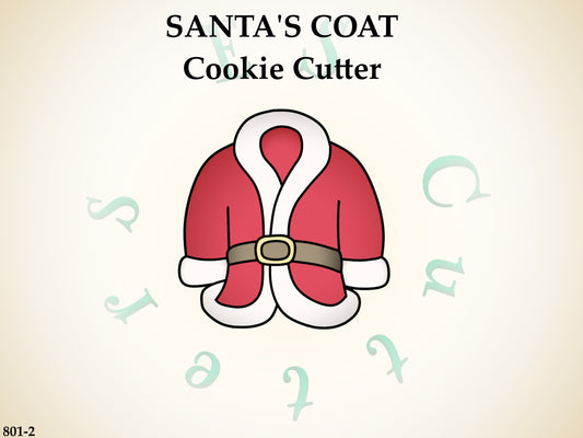 801-2* Santas coat cookie cutter