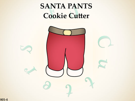801-4* Santa pants cookie cutter