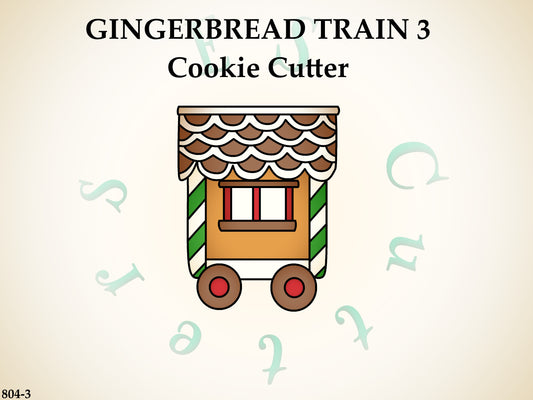 804-3*Gingerbread train 3 cookie cutter