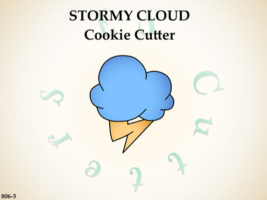 806-3* Stormy cloud cookie cutter