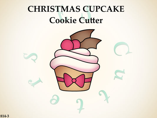 814-3* Christmas cupcake cookie cutter