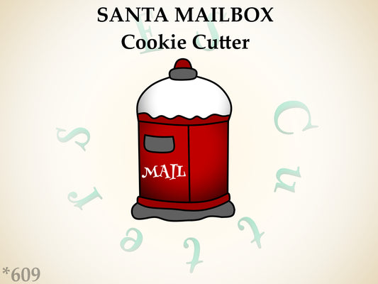 609* Santa mailbox cookie cutter