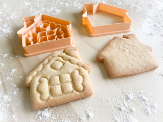 162* Gingerbread house Cookie cutter and stamp
