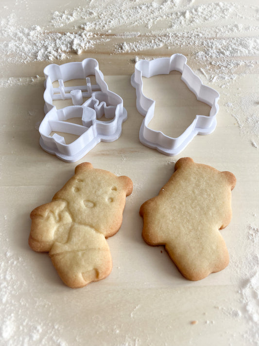 010* Teddy Pooh Cookie cutter and stamp