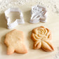021* Rose flower Cookie cutter and stamp