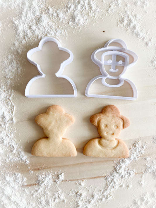 023* Farmer boy Cookie cutter and stamp
