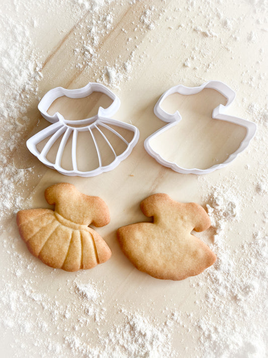 065* Girls dress Cookie cutter and stamp
