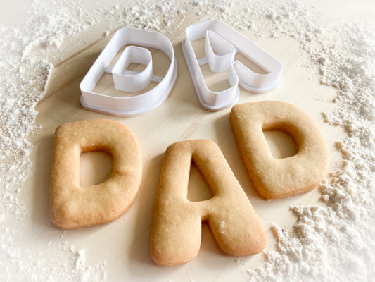 089* Fathers day letters DAD set Cookie cutter and stamp