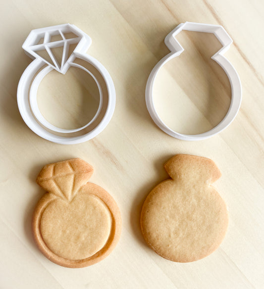 102* Ring with diamond Cookie cutter and stamp