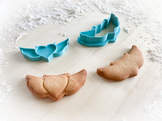 302* Heart with wings Cookie cutter and stamp