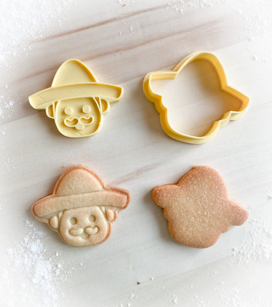 310* Man with sombrero Cookie cutter and stamp