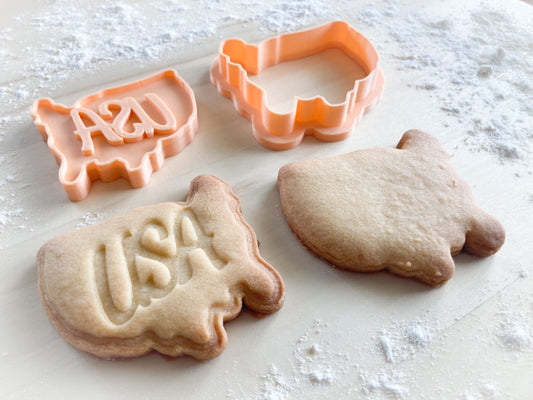 369* Map of USA Cookie cutter and stamp