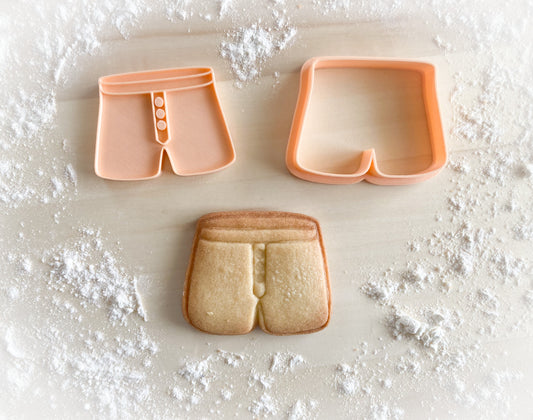 393* Boxer shorts Cookie cutter and stamp