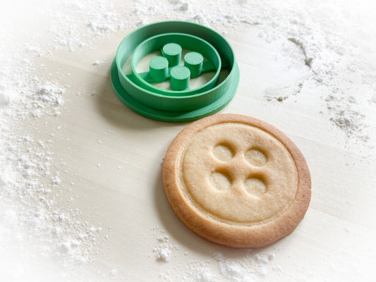 418* Button Cookie cutter and stamp