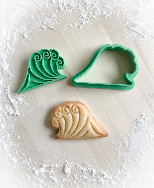 471* Wave Cookie cutter and stamp