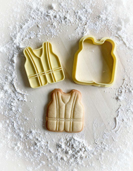 459* Construction safety vest Cookie cutter and stamp