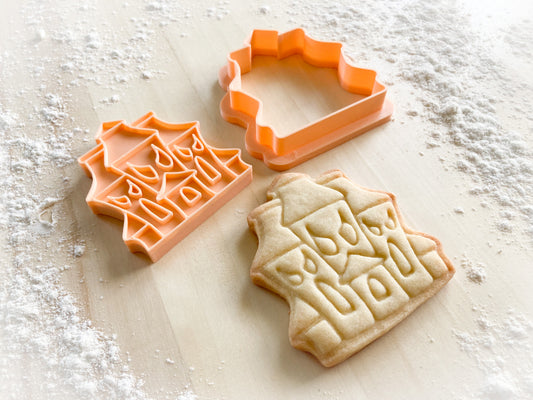521* Hounted house Cookie cutter and stamp