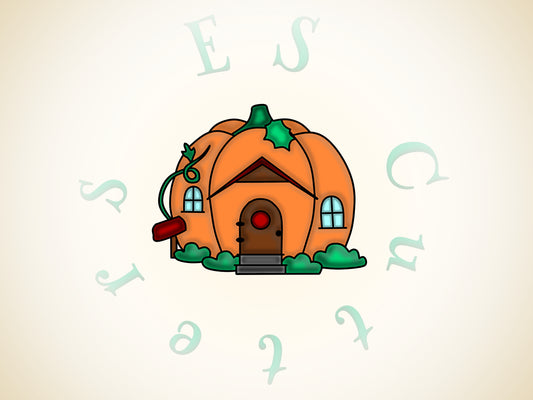 551* Pumpkin house Cookie cutter and stamp
