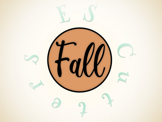 547* Fall lettering Cookie cutter and stamp