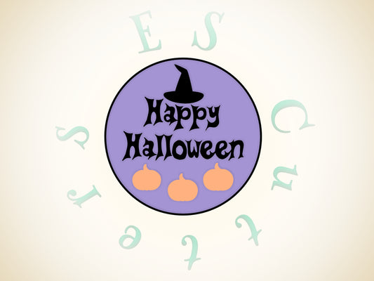 541* Happy Halloween lettering Cookie cutter and stamp