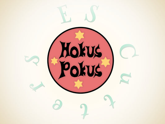 542* Hokus Pokus lettering Cookie cutter and stamp