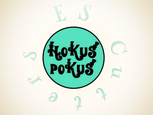 543* Hokus Pokus lettering Cookie cutter and stamp