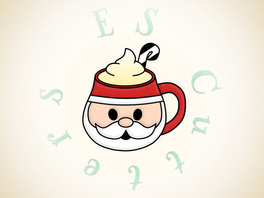 580* Santas mug Cookie cutter and stamp