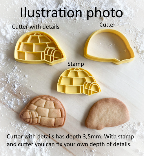 003* Mouse and cheese Cookie cutter and stamp