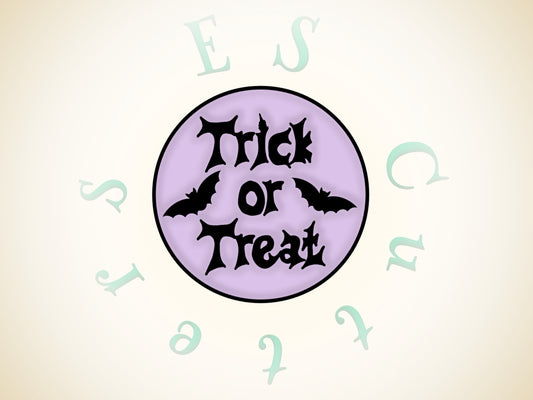 545* Trick or treat lettering Cookie cutter and stamp